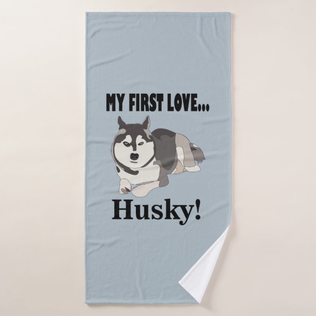 Chien Husky Sibérien Animal de compagnie  (Serviette de bain)