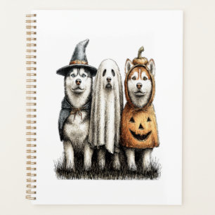 Chien Husky Sibérien Fantôme d'Halloween