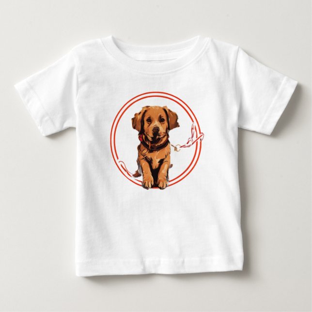 Chien imprimer des t-shirts blancs pour bébés enfa (Devant)