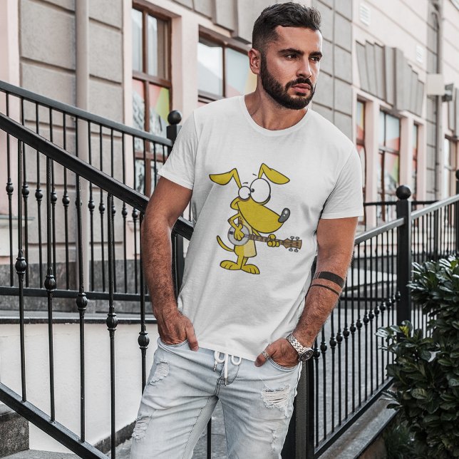 Chien Jouant Un T-shirt Banjo (Créateur téléchargé)