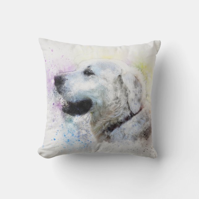 Chien Lab Animaux de famille Coussin de chambre (Recto)