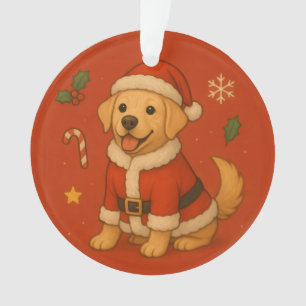 Chien Labrador Retriever Santa Noël