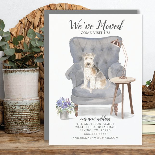 Chien Lakeland Terrier | Faire-part de déplacement (Créateur téléchargé)