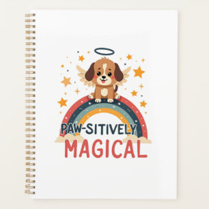 Chien magique absolument adorable vintage arc-en-c