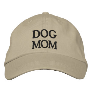Chien Maman bleu beige brodé Casquette de baseball
