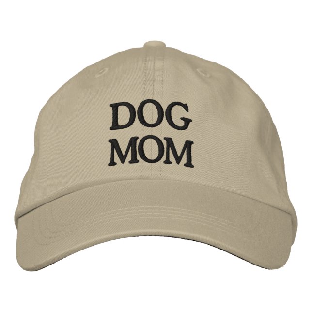 Chien Maman bleu beige brodé Casquette de baseball (Devant)