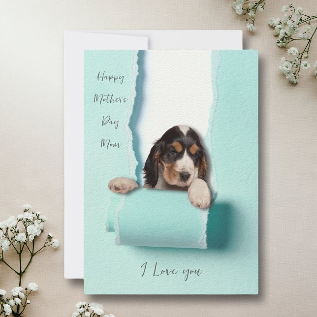 Chien maman mère carte de jour des mères papier dé (Mothers Day is a great time to show mom how special she is, but any day is a day to say I love you!)