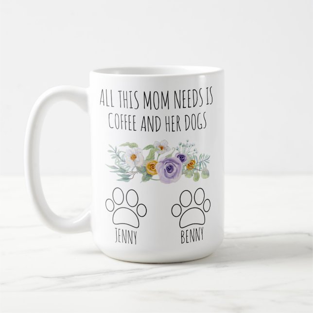 Chien Maman Mug - Cadeau Personnalisé Chien Maman  (Gauche)
