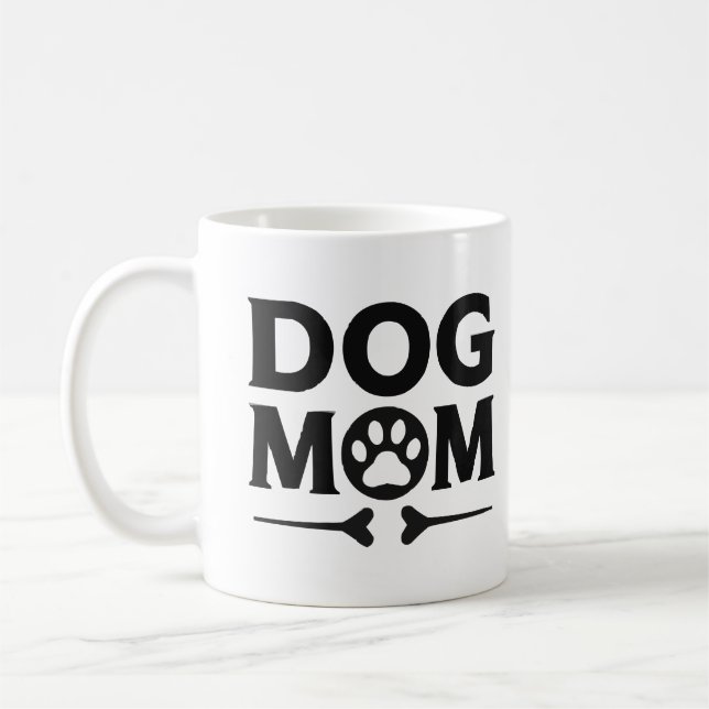 Chien Maman Mug - Joli cadeau Empreinte de patte p (Gauche)