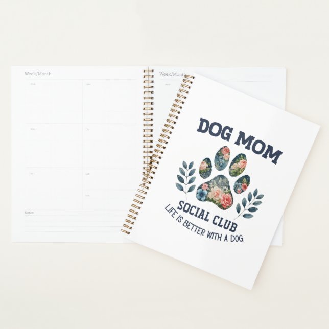Chien Maman Paw Floral (Devant avec enveloppe)