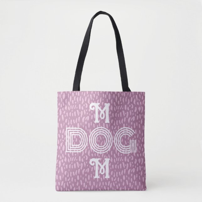 Chien Maman typographie moderne sac fourre-tout ro (Devant)