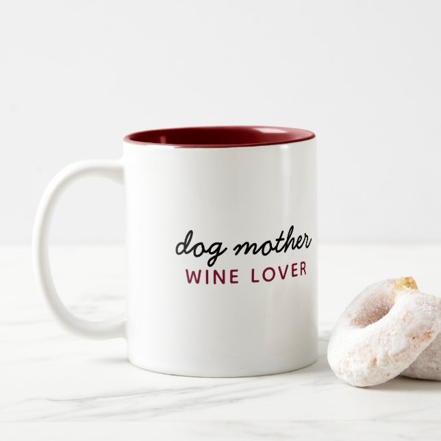 Chien Mère Drôle Café Mug (Avec donut)