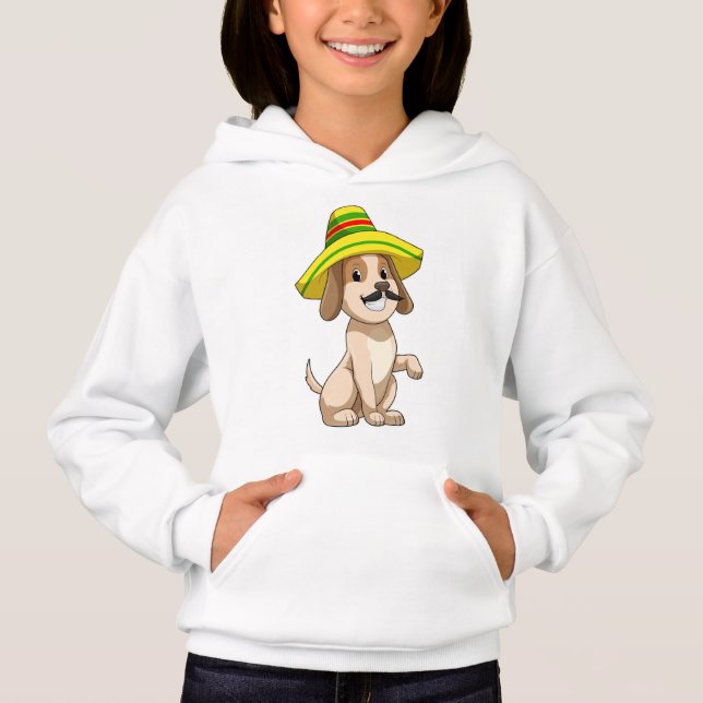Chien mexicain avec casquette de paille (Devant)