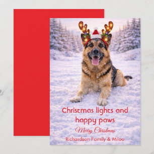 Chien mignon avec citation tendre de Noël carte de