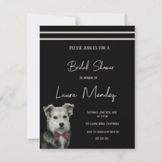 Chien mignon chien nuptial Douche Invitation