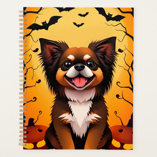 Chien mignon dans une scène d'Halloween avec des c (Devant)