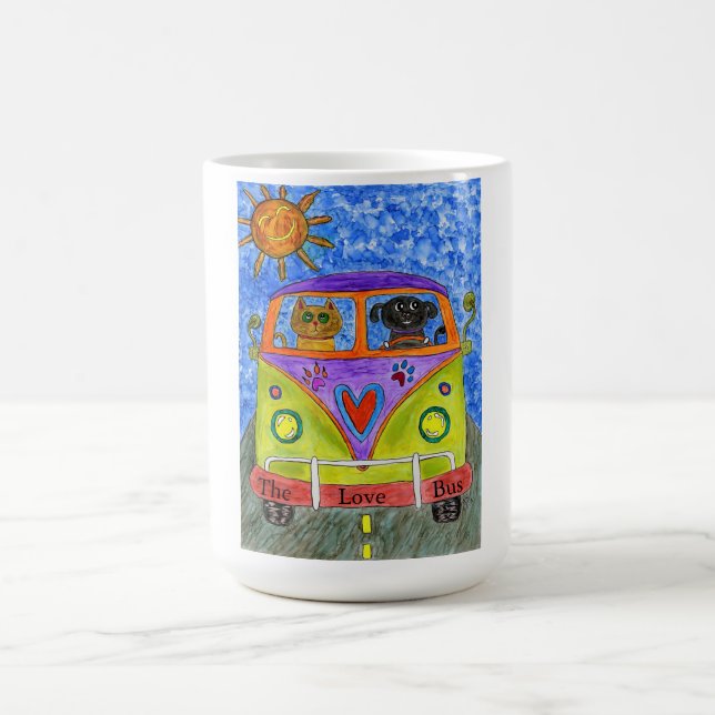 Chien mignon et coloré et Mug de chat (Centre)