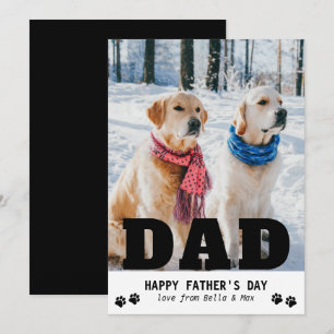 Chien papa Bonne Fête des pères Empreinte de patte