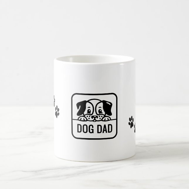 Chien Papa Mug - Joli cadeau Empreinte de patte (Centre)