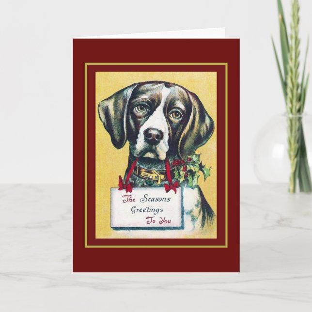 Chien parti carte de Noël (Devant)