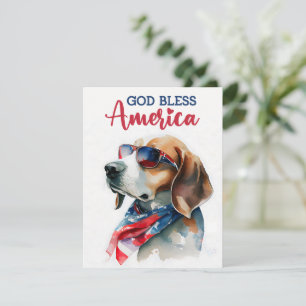 Chien patriote - Beagle Carte du 4 juillet
