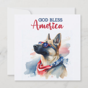 Chien Patriotique - Berger Allemand Carte du 4 Jui