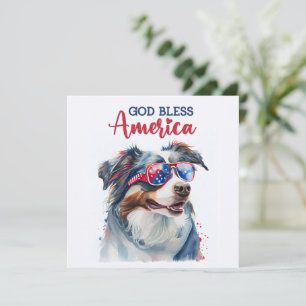 Chien Patriotique - Berger Australien Carte du 4 j