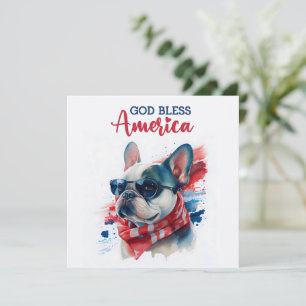 Chien Patriotique - Bouledogue Français Carte du 4