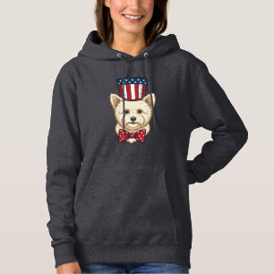 Chien patriotique chapeau haut de forme vintage ve