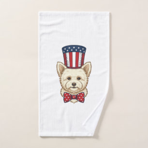 Chien patriotique chapeau haut de forme vintage ve