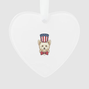 Chien patriotique chapeau haut de forme vintage ve