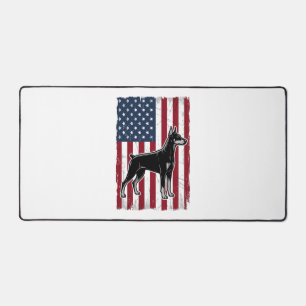 Chien Patriotique Drapeau Vintage Vecteur Concepti