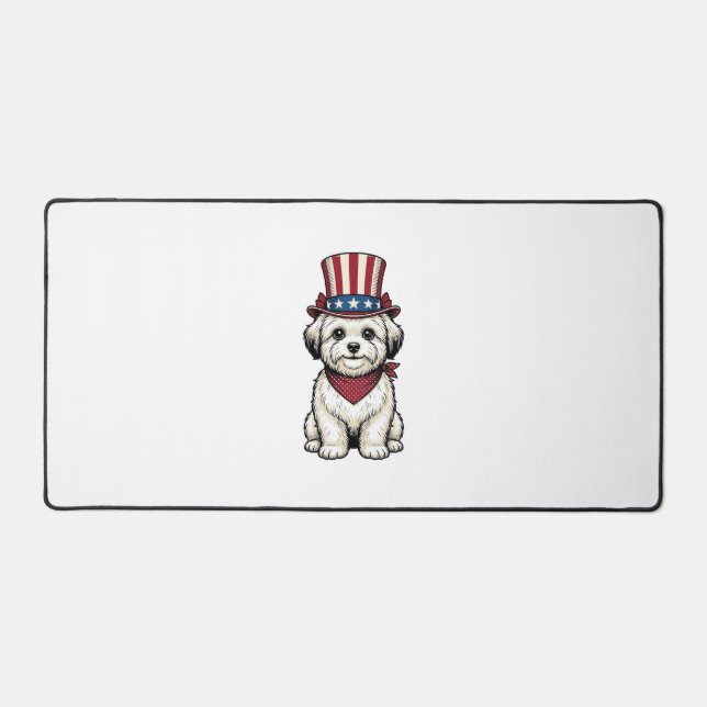 Chien Patriotique Gravure Vintage Design Vectoriel (Recto)