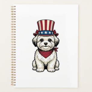 Chien Patriotique Gravure Vintage Vector Design_1