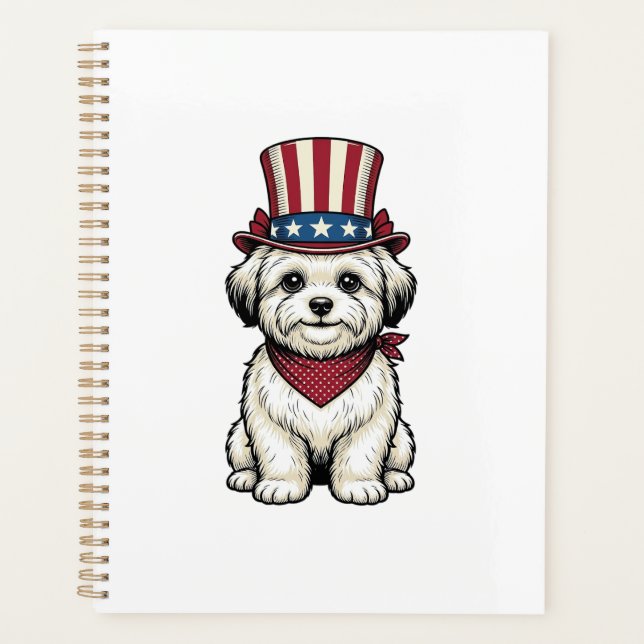Chien Patriotique Gravure Vintage Vector Design_1 (Devant)