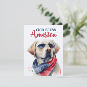 Chien Patriotique - Labrador Retriever Carte du 4 