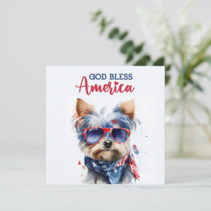 Chien Patriotique-Yorkshire Terrier Carte du 4 jui