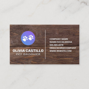 Chien Paw   Cartes en bois rustique