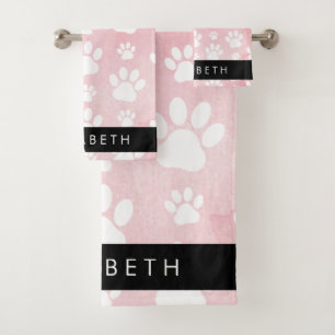 Chien Paws, White Paws, Aquarelles roses, Votre No