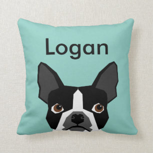 Chien personnalisé Coussin Boston Terrier animal d