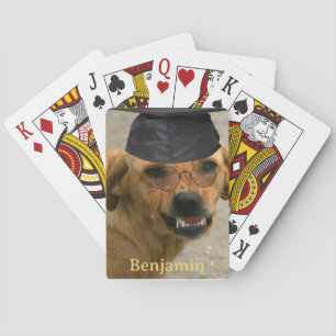 Chien personnalisé Graduation des cartes de jeu