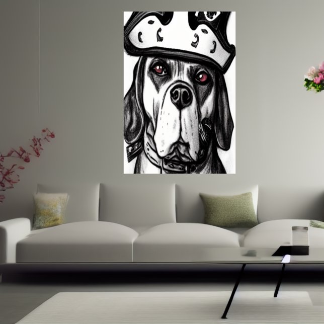 Chien pirate | AI Art Poster (Créateur téléchargé)