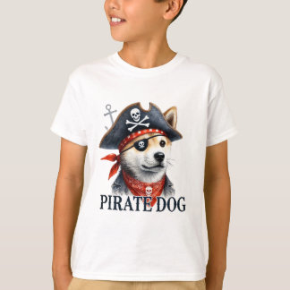 Chien pirate - T-shirt Aquarelle numérique