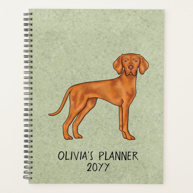 Chien Pointer Mignon Vizsla Hongrois Avec Texte Ve (Devant)