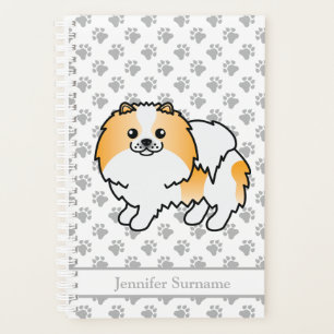 Chien Pomeranian Parti-Couleur Orange & Texte Pers