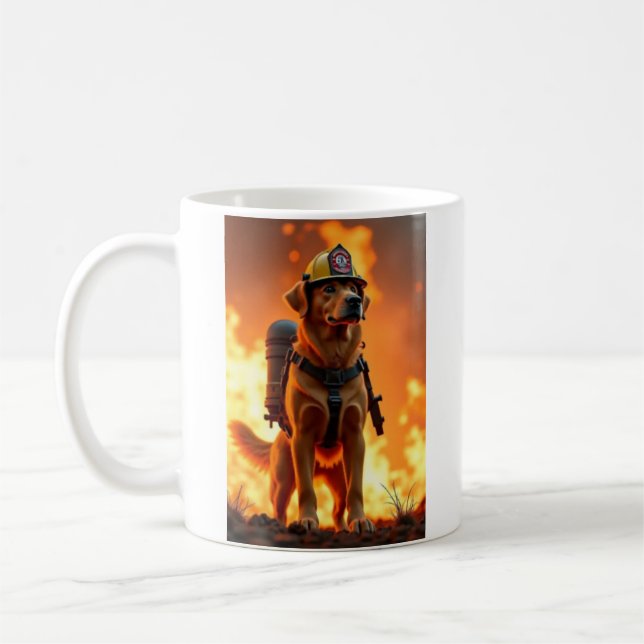 Chien pompier Mug (Gauche)