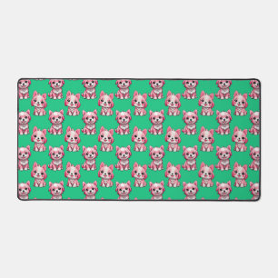 Chien rose Motif design - Vert