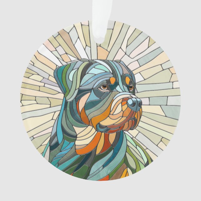 Chien Rottweiler - art de la mosaïque (devant)