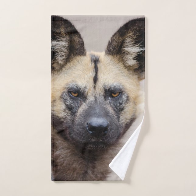 Chien sauvage africain menacé (Serviette à main)