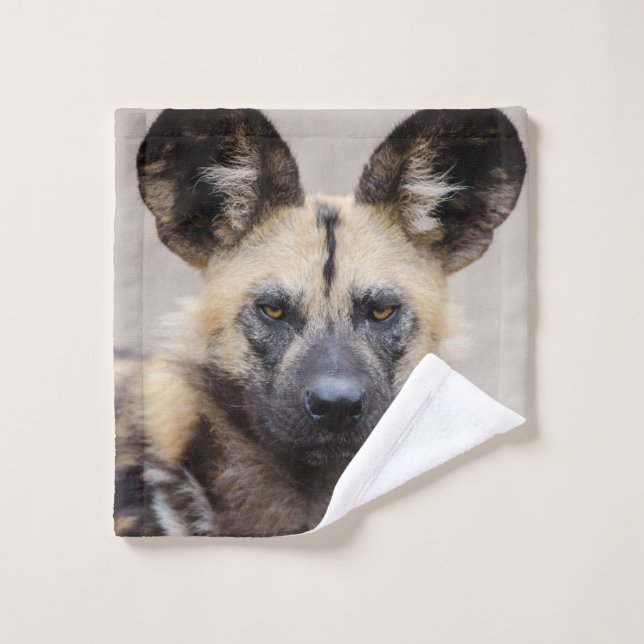 Chien sauvage africain menacé (Gant de toilette)